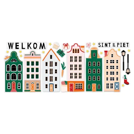 Welkom Sint & Piet Raamstickers - Sinterklaas versiering