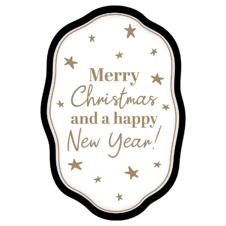 Kerst Raamsticker 40x60cm - Merry Christmas and a happy new year