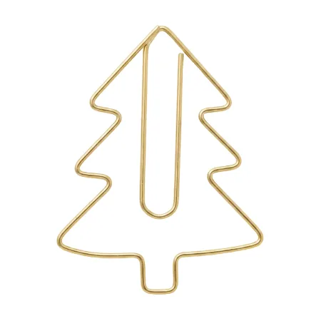 Kerstboom clips goud 60x45mm, 50st