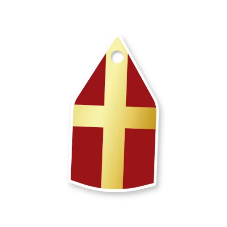 Afbeeldingen van KP® Cadeaulabel - Mijter - 35x60mm