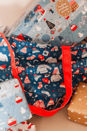 KP® Canvas tas - Warm winter blue 48x15x38cm