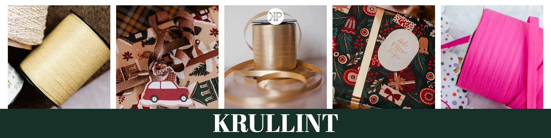 Krullint als cadeaulint in diverse kleuren, formaten en materialen